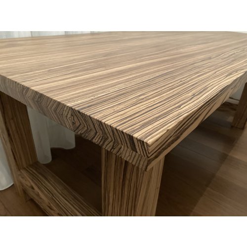 Zebrano eettafel Lilo | Rechthoek | Mat