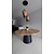 Ronde houten tafel met zwarte houten poot