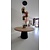 Ronde houten tafel met zwarte houten poot