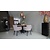 Ronde houten tafel met zwarte houten poot
