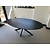 Visgraat tafel zwart ovaal