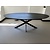 Visgraat tafel zwart ovaal