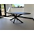 Visgraat tafel zwart ovaal