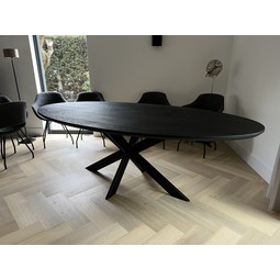 Tanon | Zwarte ovale tafel