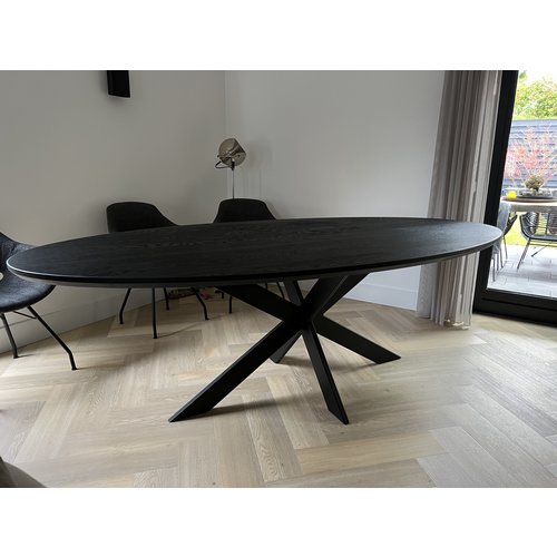 Tanon | Zwarte ovale tafel Tanon | Zwarte ovale tafel