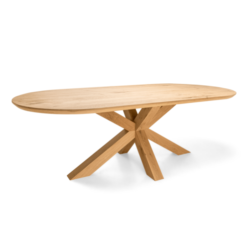 Eettafel Norell | Plat ovaal | Licht eiken