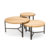 Stijlvolle 3-delige Eiken Ronde Salontafel