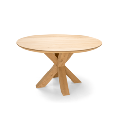 Kareo | Natuurlijke tafel met spinpoot