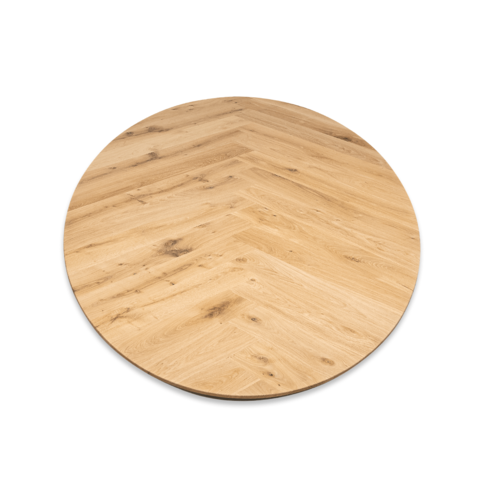 Visgraat eettafel Bramon | Ovaal | Licht eiken