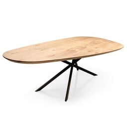 Eettafel Lavira | Druppelvorm | Licht eiken