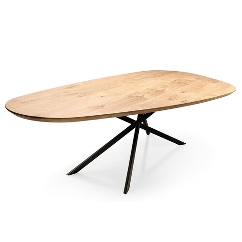 Eettafel Lavira | Druppelvorm | Licht eiken