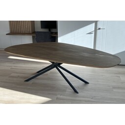 Eettafel Lavira | Kiezel | Donker eiken