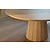 Ronde eiken tafel met robuuste O-poot