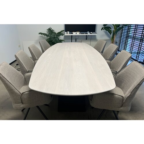 Vergadertafel Luno | Deens ovaal | Wit