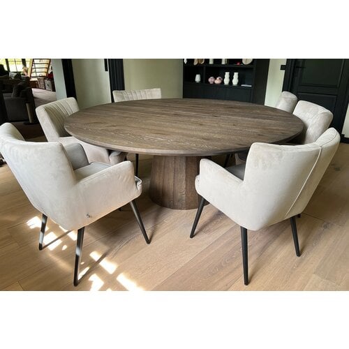 Eettafel Bruno | Rond | Donker eiken