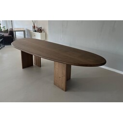 Eettafel Elindra | Kiezel | Donker eiken