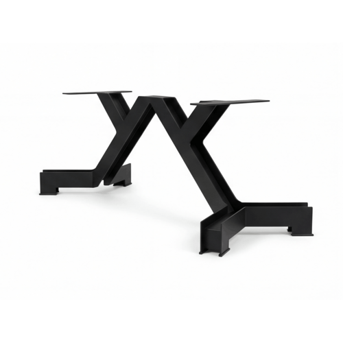 Titan X - Industriële stalen tafelpoot – mat zwart