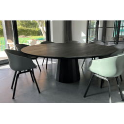 Vergadertafel Bruno | Rond | Zwart