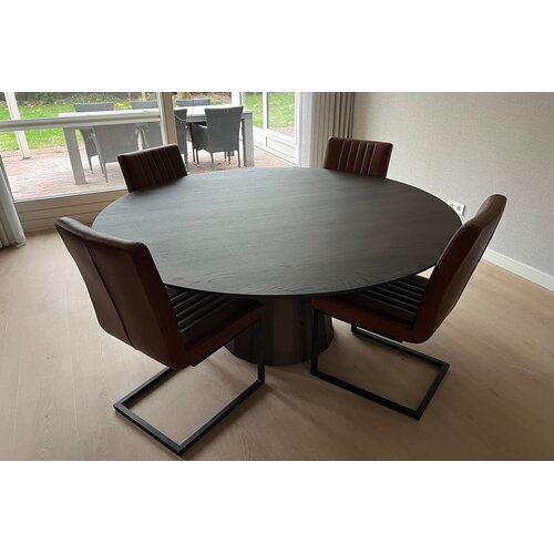 Eettafel Bruno | Rond | Donker eiken