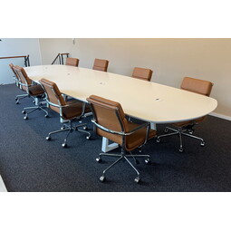 Vergadertafel Lidor | Deens ovaal | Wit