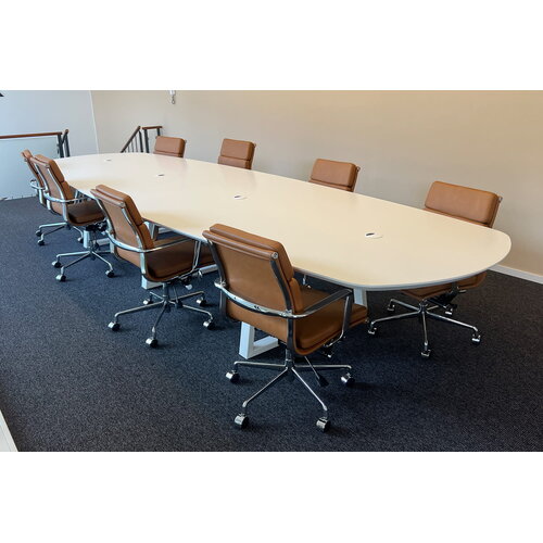 Vergadertafel Lidor | Deens ovaal | Wit