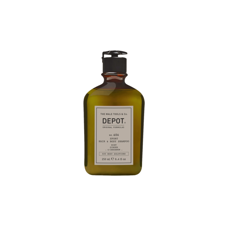 Depot no. 606 sport hair & body shampoo - mint ginger & cardamom 200ml