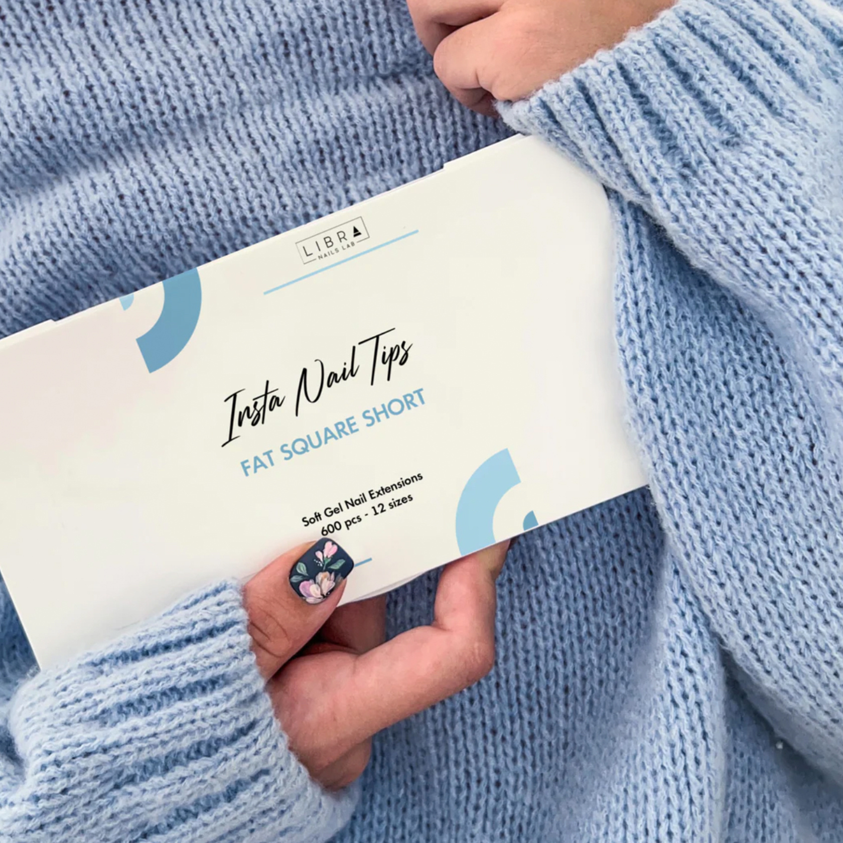 Libra Insta Nail Tips fat square short