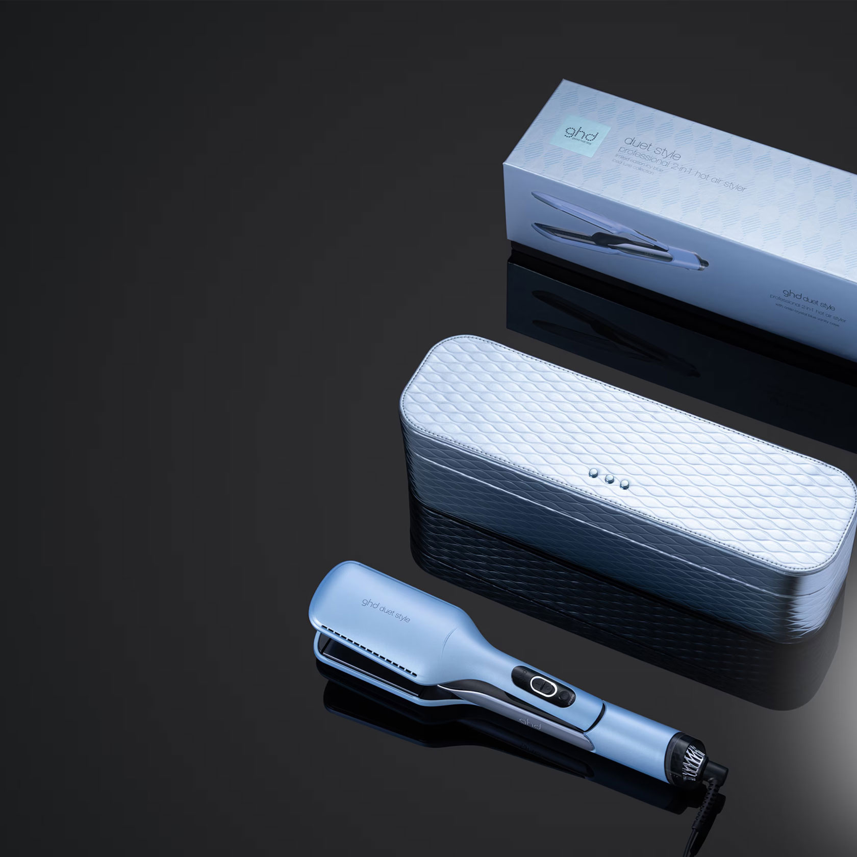 GHD Duet Style Hot Air Styler Icy blue iced luxe collection