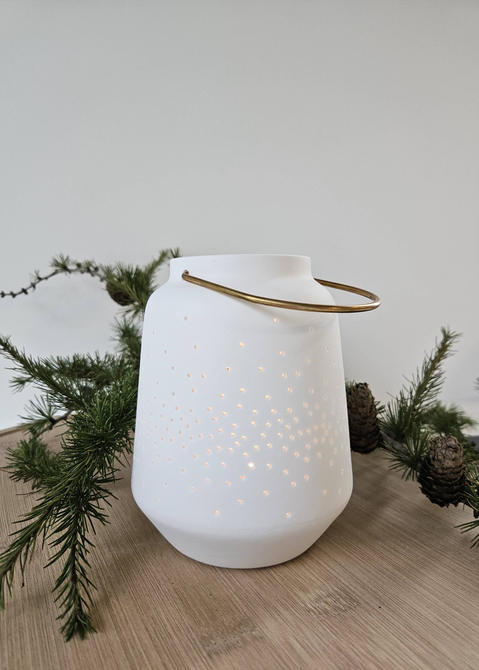 Schitterende wit porseleinen lantaarn