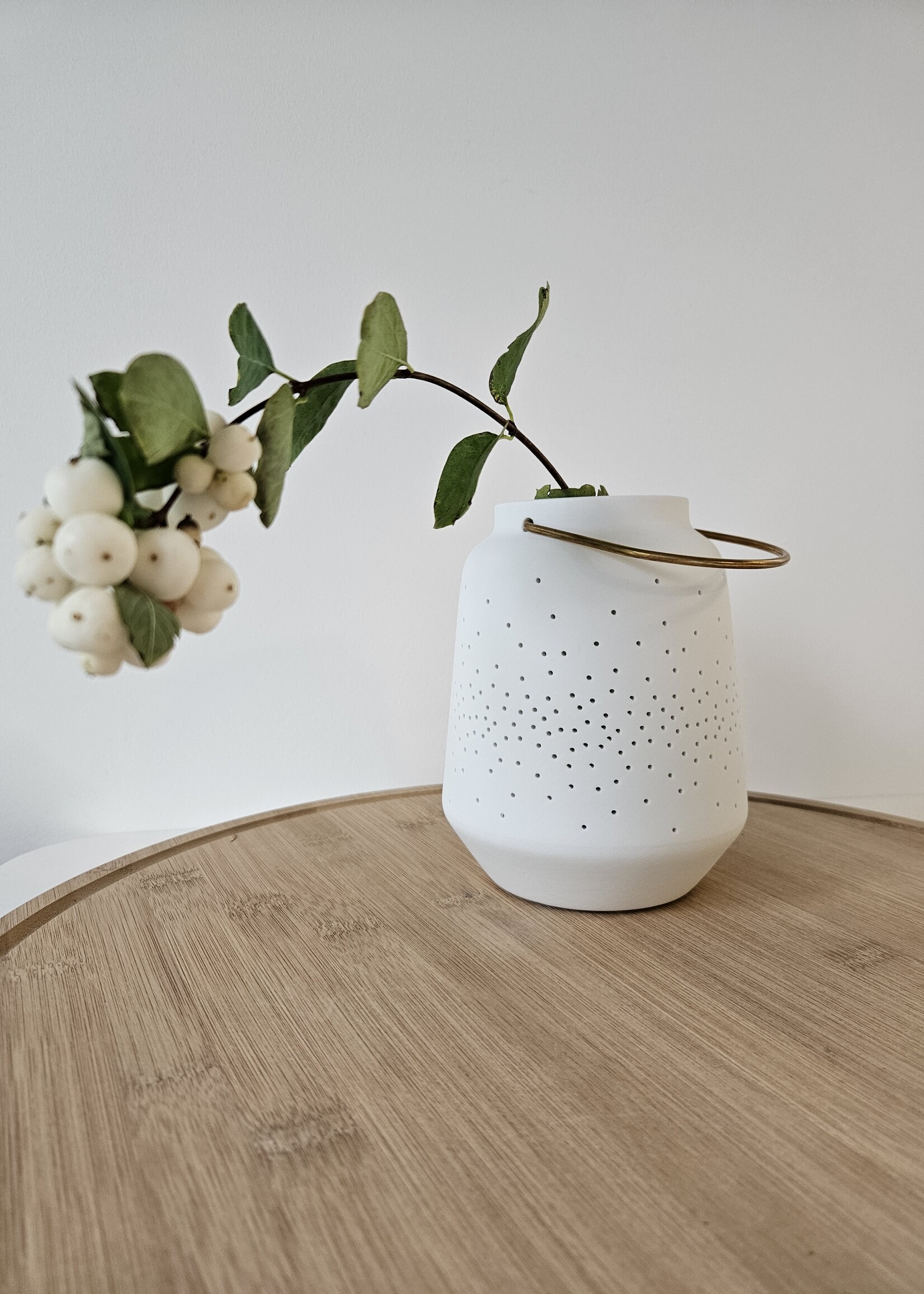 Schitterende wit porseleinen lantaarn