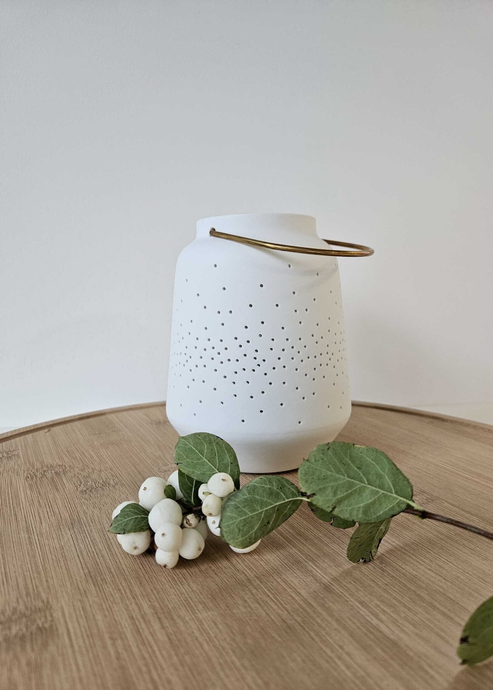 Schitterende wit porseleinen lantaarn