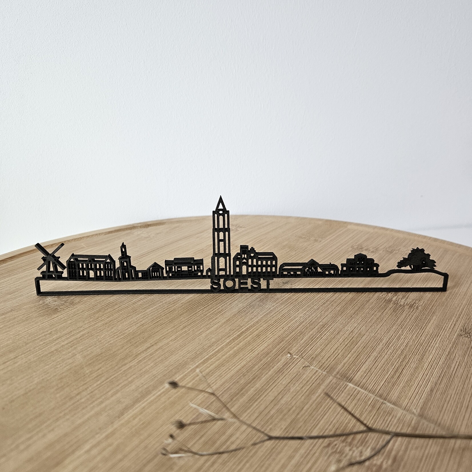 Mini Skyline Soest - Zwart MDF