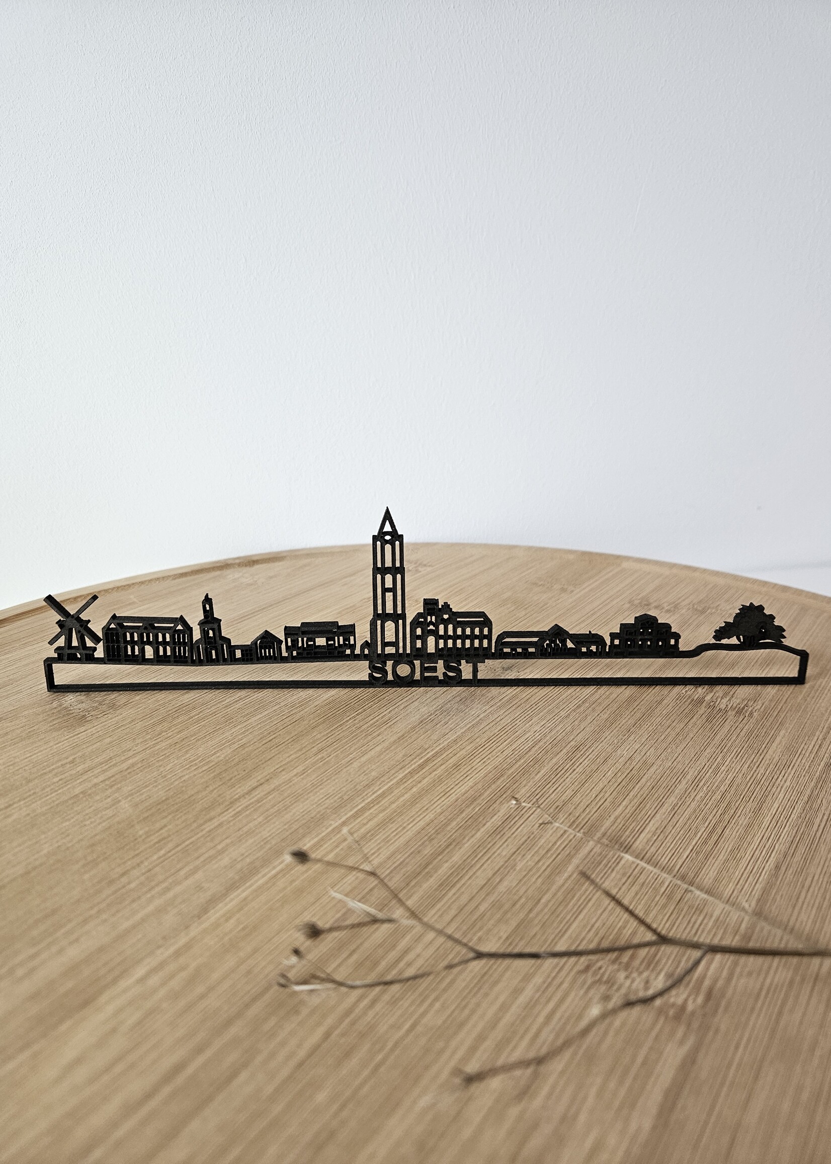 Mini Skyline Soest - Zwart MDF