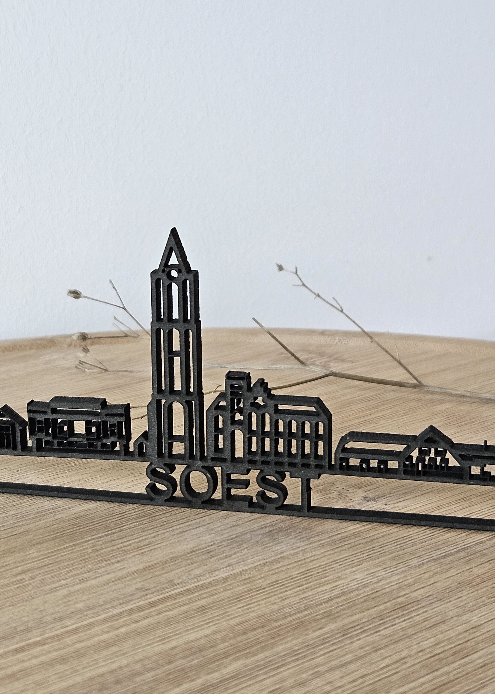 Mini Skyline Soest - Zwart MDF