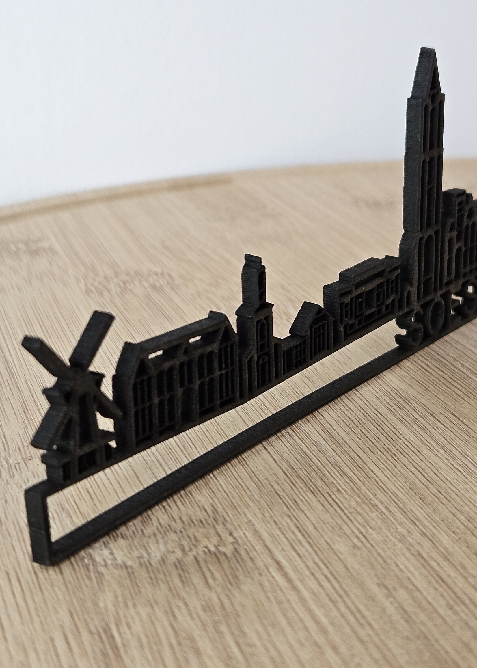 Mini Skyline Soest - Zwart MDF