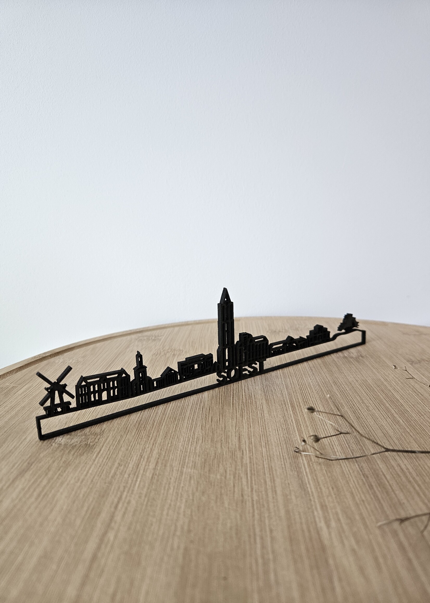 Mini Skyline Soest - Zwart MDF
