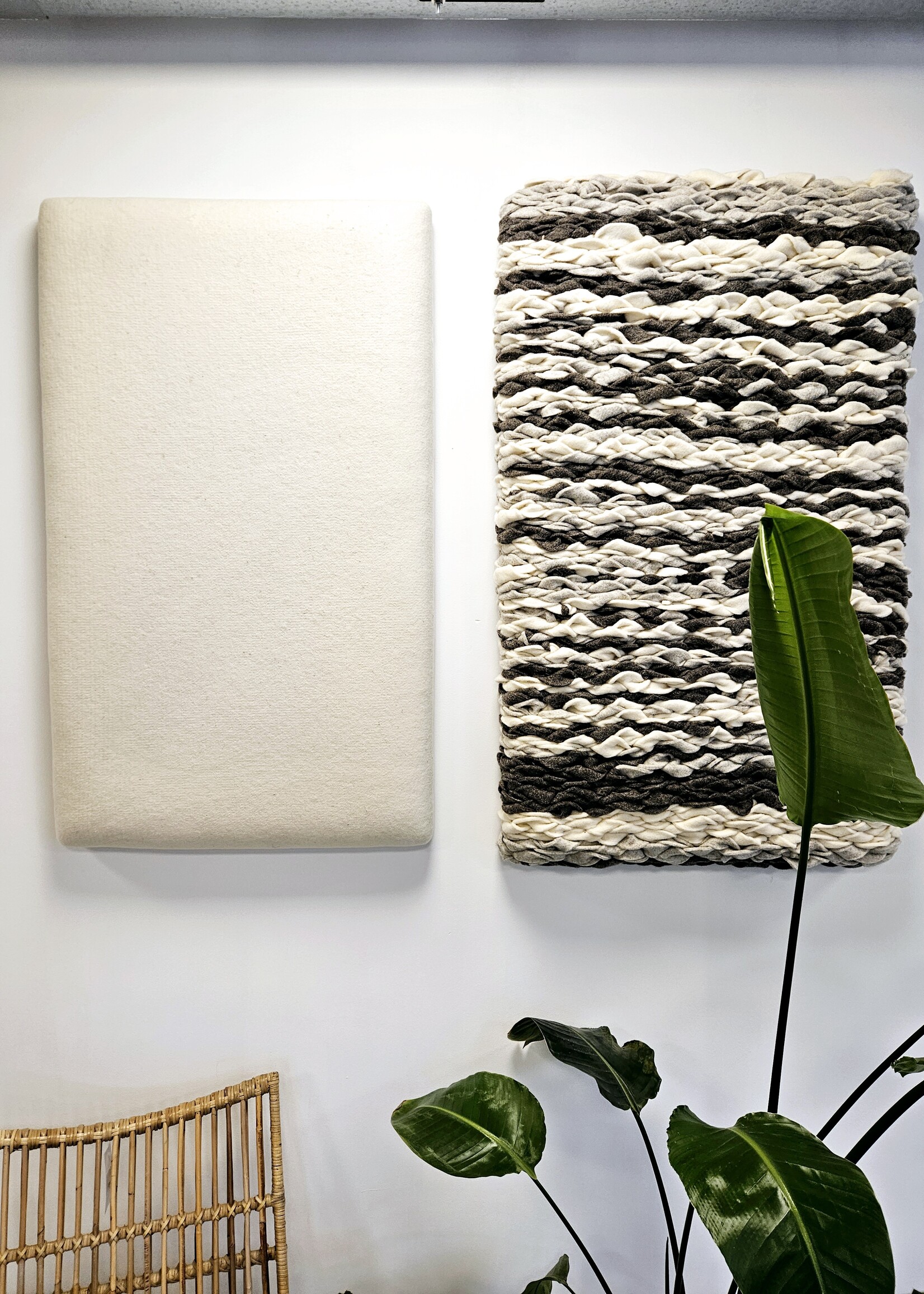 Wollen wandpaneel (120x75cm) - handgemaakt van echt schapenwol