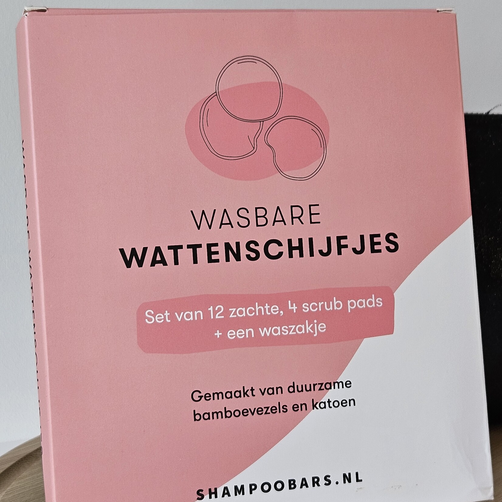 Cadeauset Beautybag, Minibars &  Wasbare wattenschijf