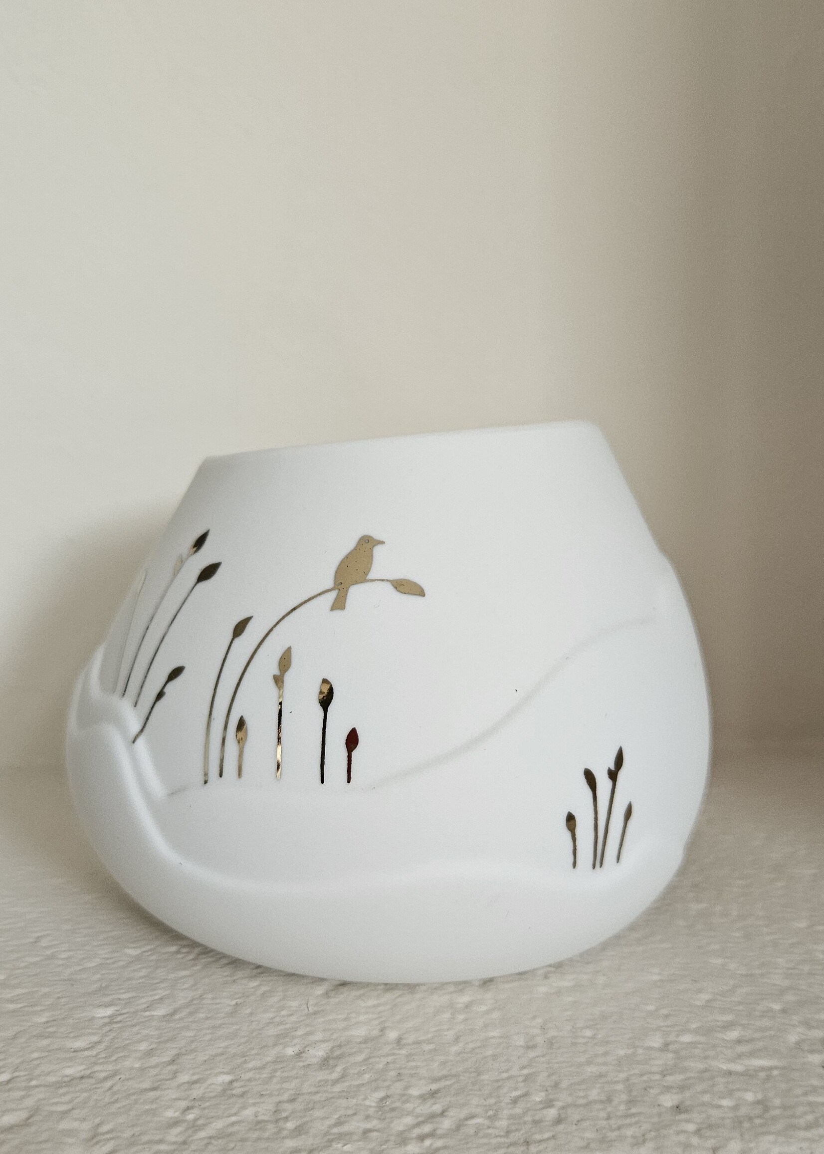 Sfeerlichtje Vogel (goudkleurig)