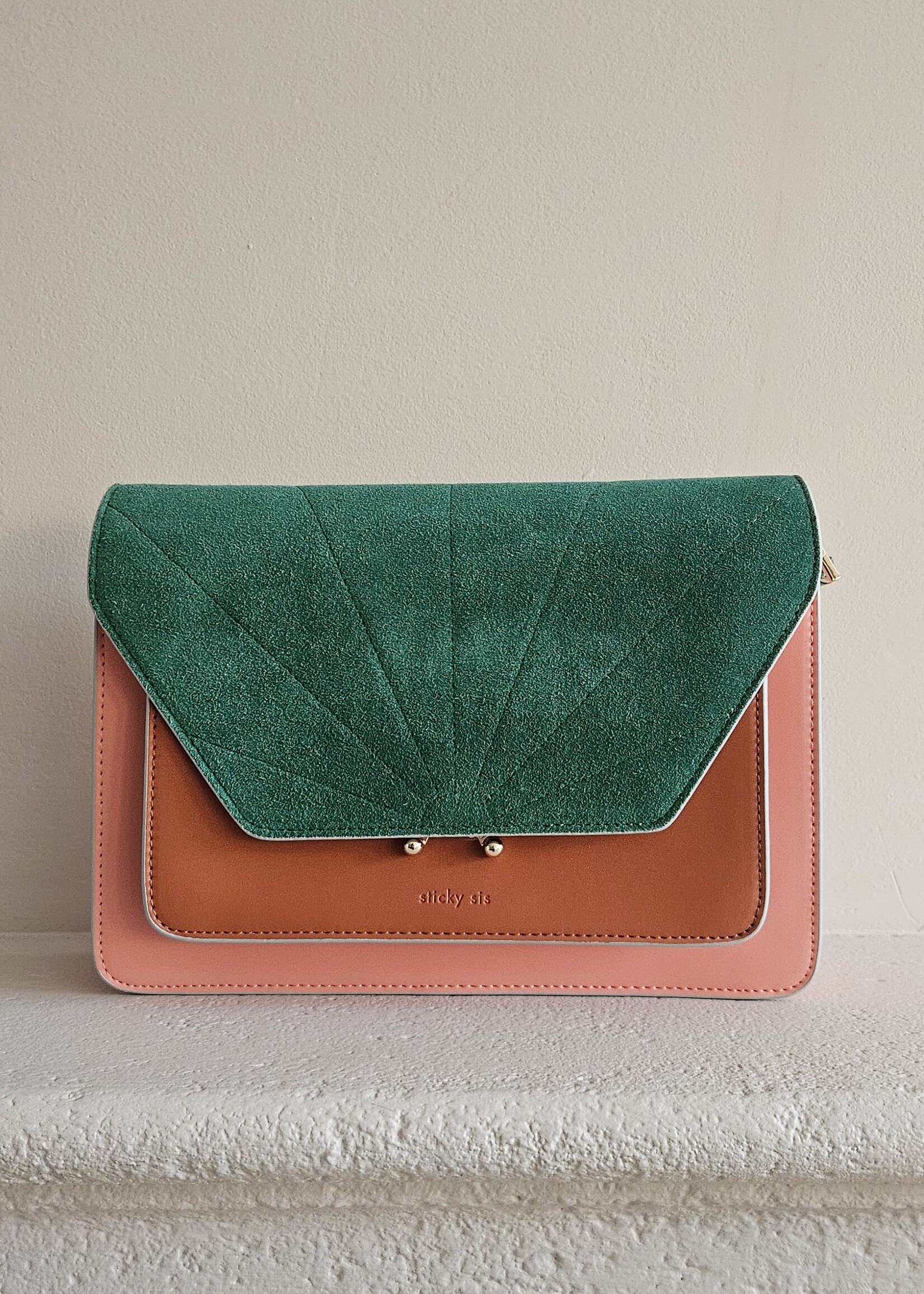 Vegan leren, stijlvolle schouder-/crossbody tas