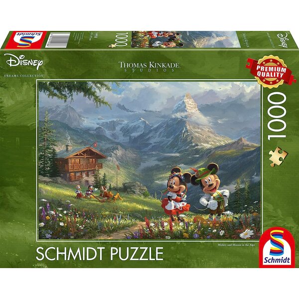 Schmidt Disney Mickey en Minnie in de Alpen 1000 stukjes