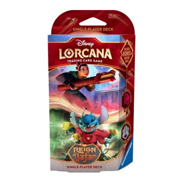 Disney Lorcana Pre-order!! Disney Lorcana Starterdeck-Reign of jafar:  Mulan & Stitch