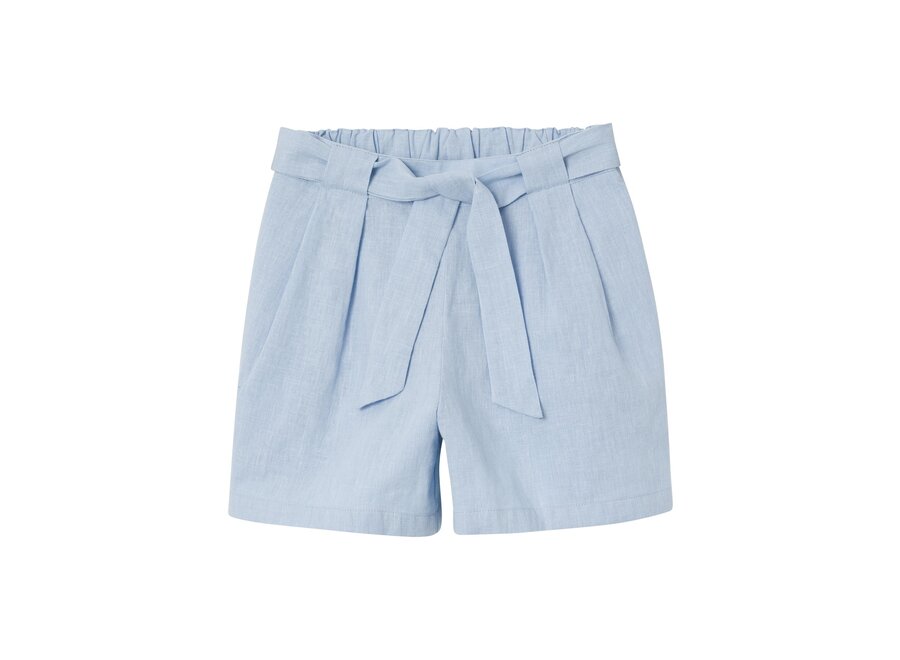 Short Linnen 13227399 ChambrayBlue