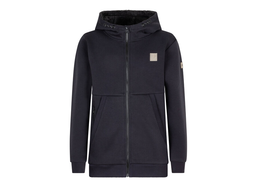 Hooded Zipper Teddy Scuba 960069 Navy