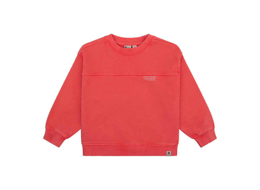 Sweater Oversized Washed 920036 FlameRed