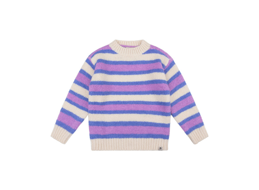 Knitted Sweat Fancy Stripe 930060 Sandshell