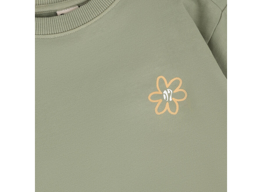 Oversized Sweater Big Flower 930037 LightArmy