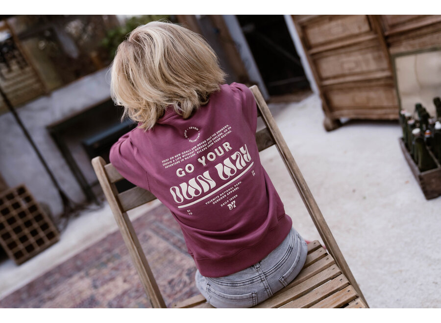 Sweater Oversized Backprint 920032 BarnBordeaux