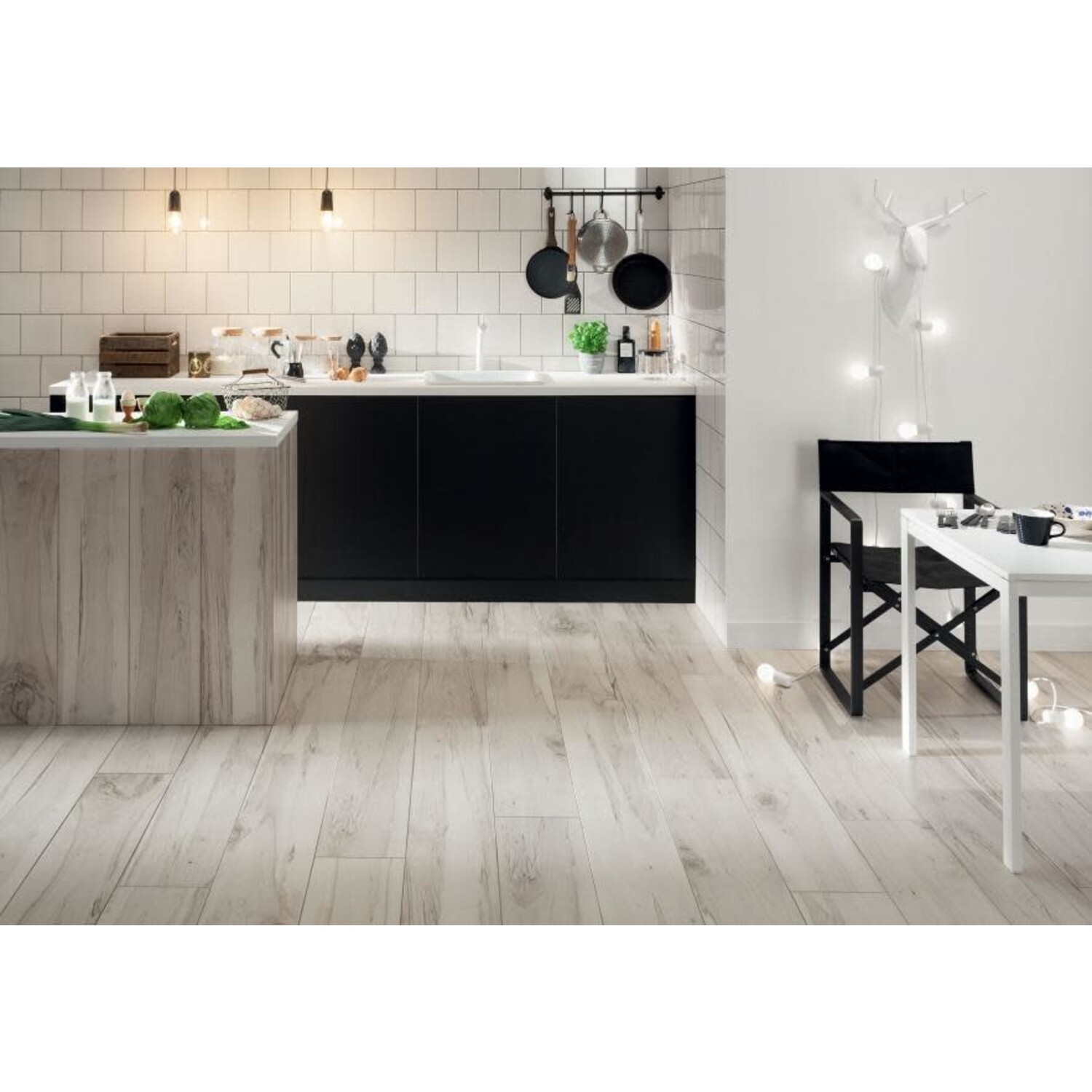 Vloertegel met houtlook Wood Land grijs 150 x 23