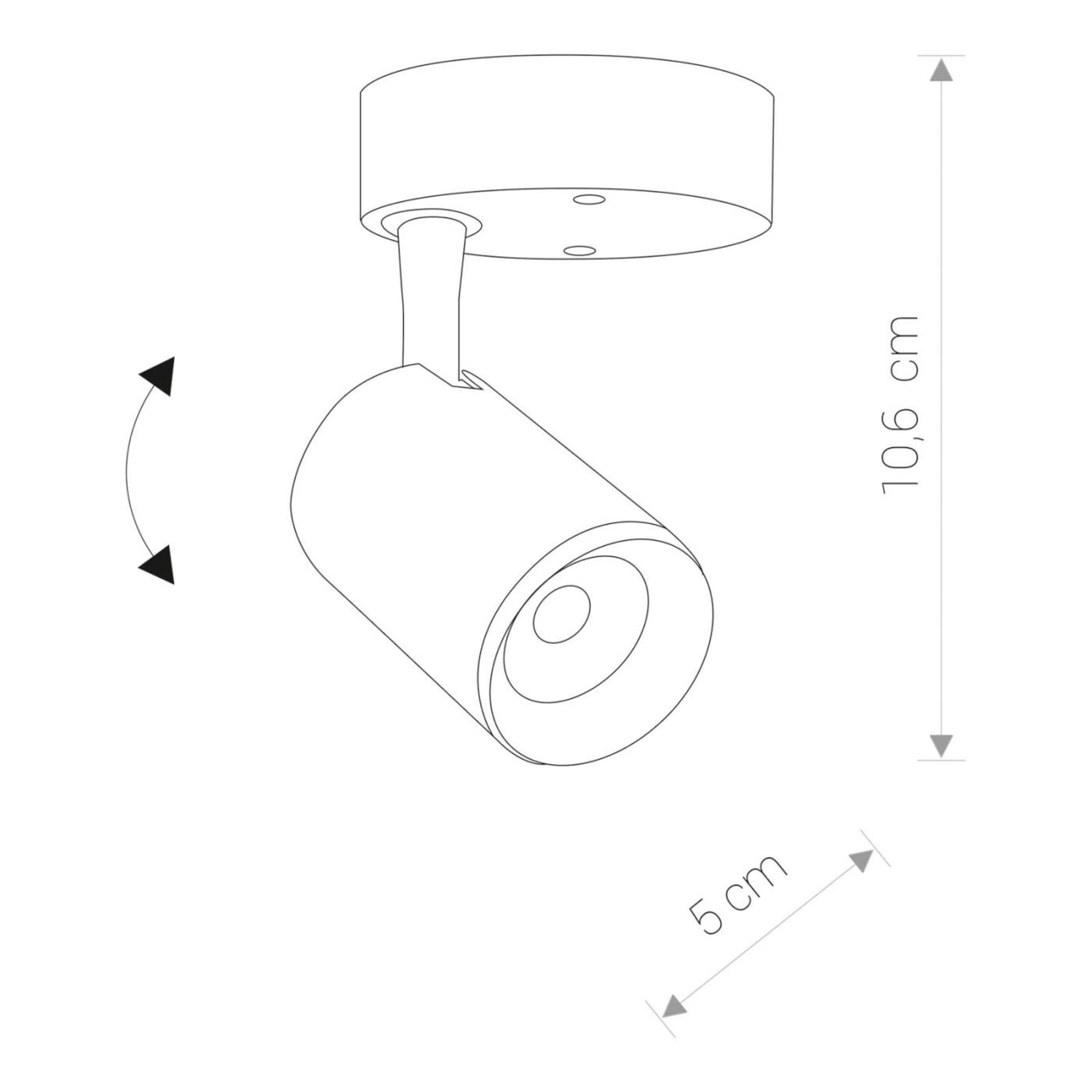 IRIS LED 7W Zwart